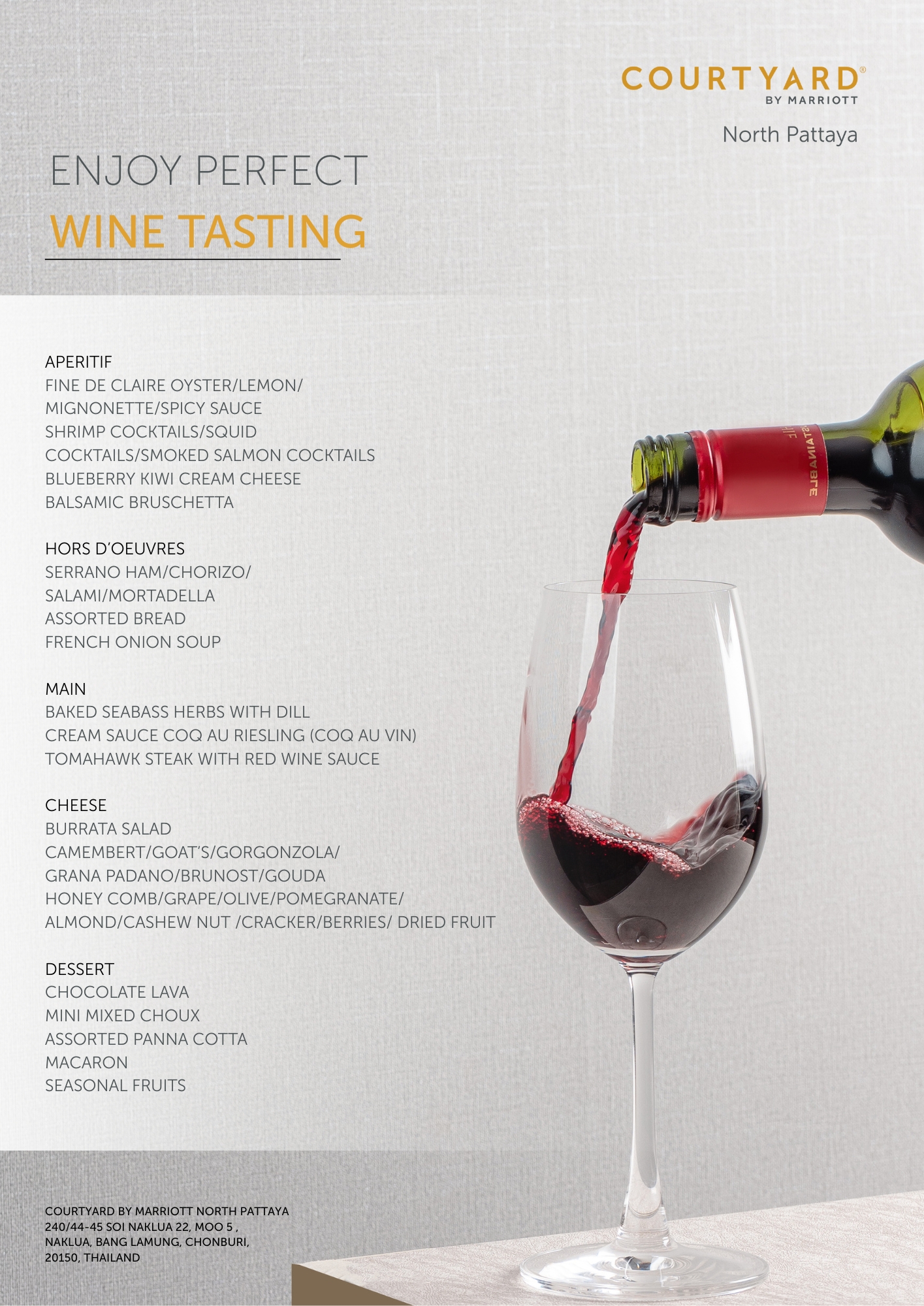 Cafe22 by Courtyard by Marriott North Pattaya (Pattaya) AYCE + Wine Tasting