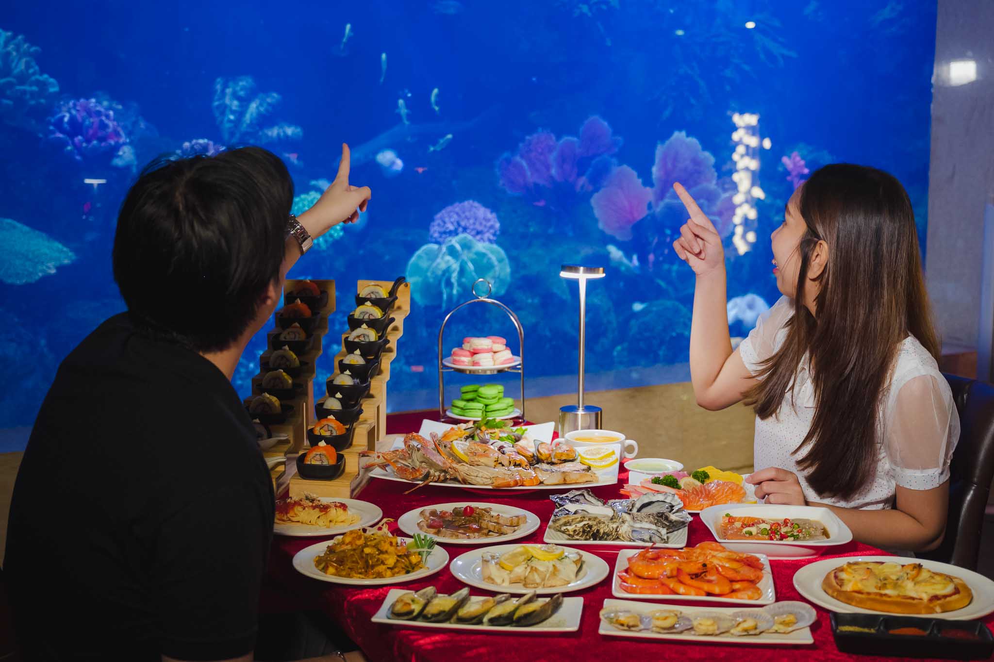 Copper Aquarium International Buffet with Free Flow Drink (Complimentary 1 Glass of Cocktail/Mocktail)
