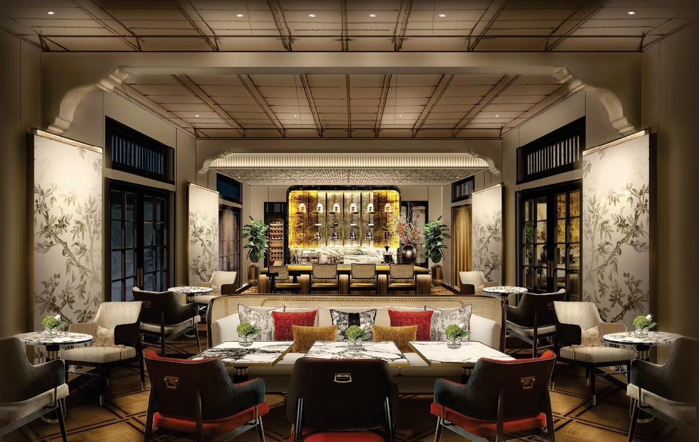 Ancient Tea House Asiatique the Riverfront Unlimited Chinese Food Buffet w/ Free Flow Water