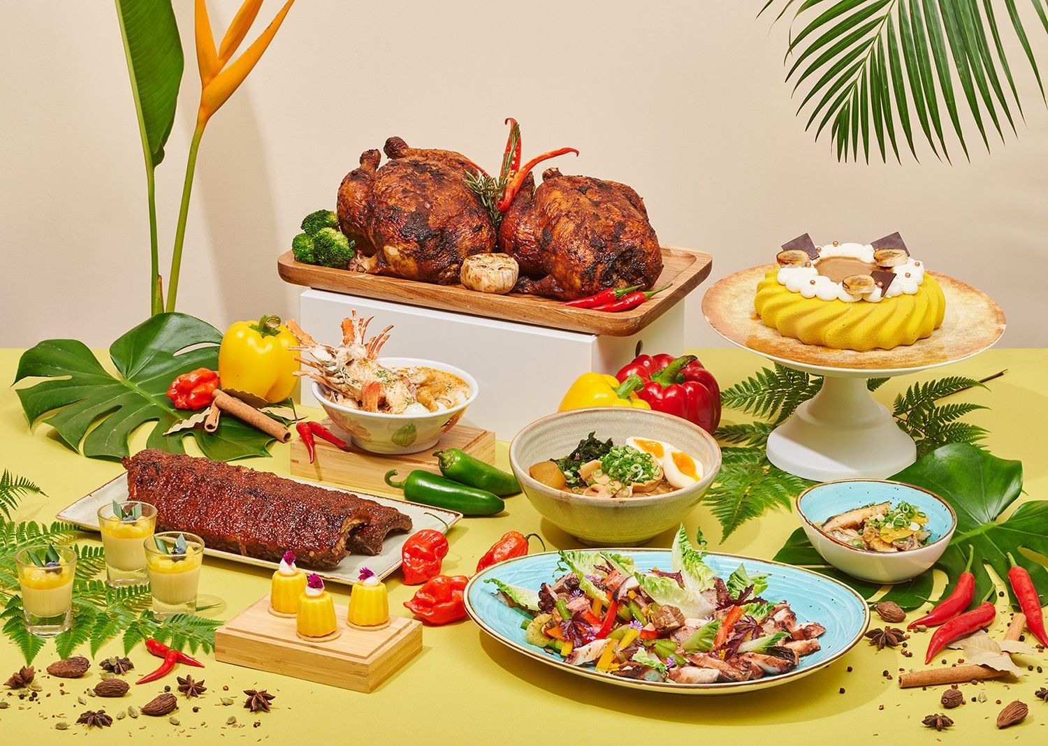 Town Restaurant At The Fullerton Hotel Singapore Spice Odyssey Dinner Buffet (Tue-Thurs)