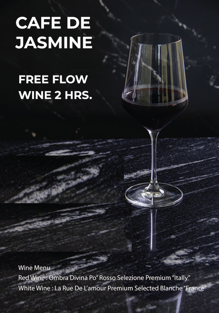 Cafe de Jasmine at Jasmine 59 Hotel (Thong Lor) All You Can Drink 2 hours (Wine) 
