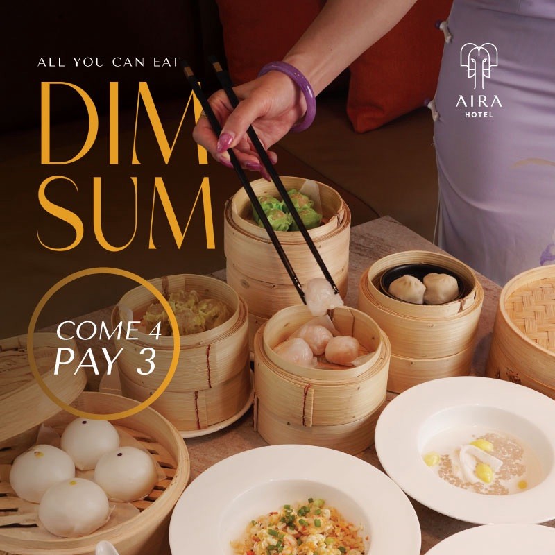 Kingston Lounge at Aira Hotel Bangkok Dim Sum Buffet with Free Flow Jasmine Green Tea