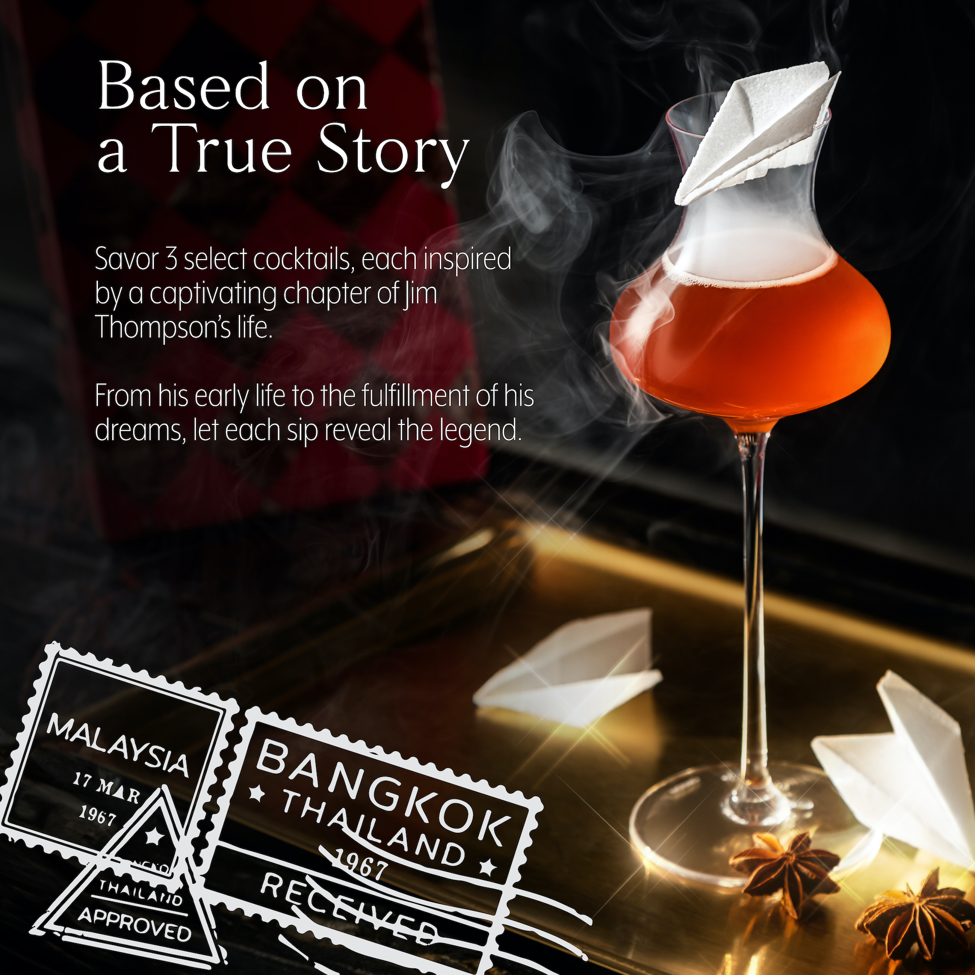 The O.S.S by Jim Thompson Based on a true story - 3 Cocktails Omakase Set per person