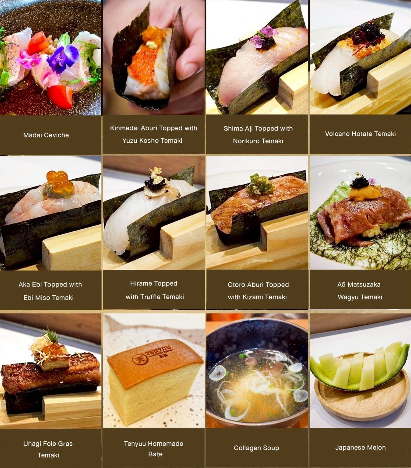 Tenyuu Omakase (Chiang Mai) 12-Course Omakase