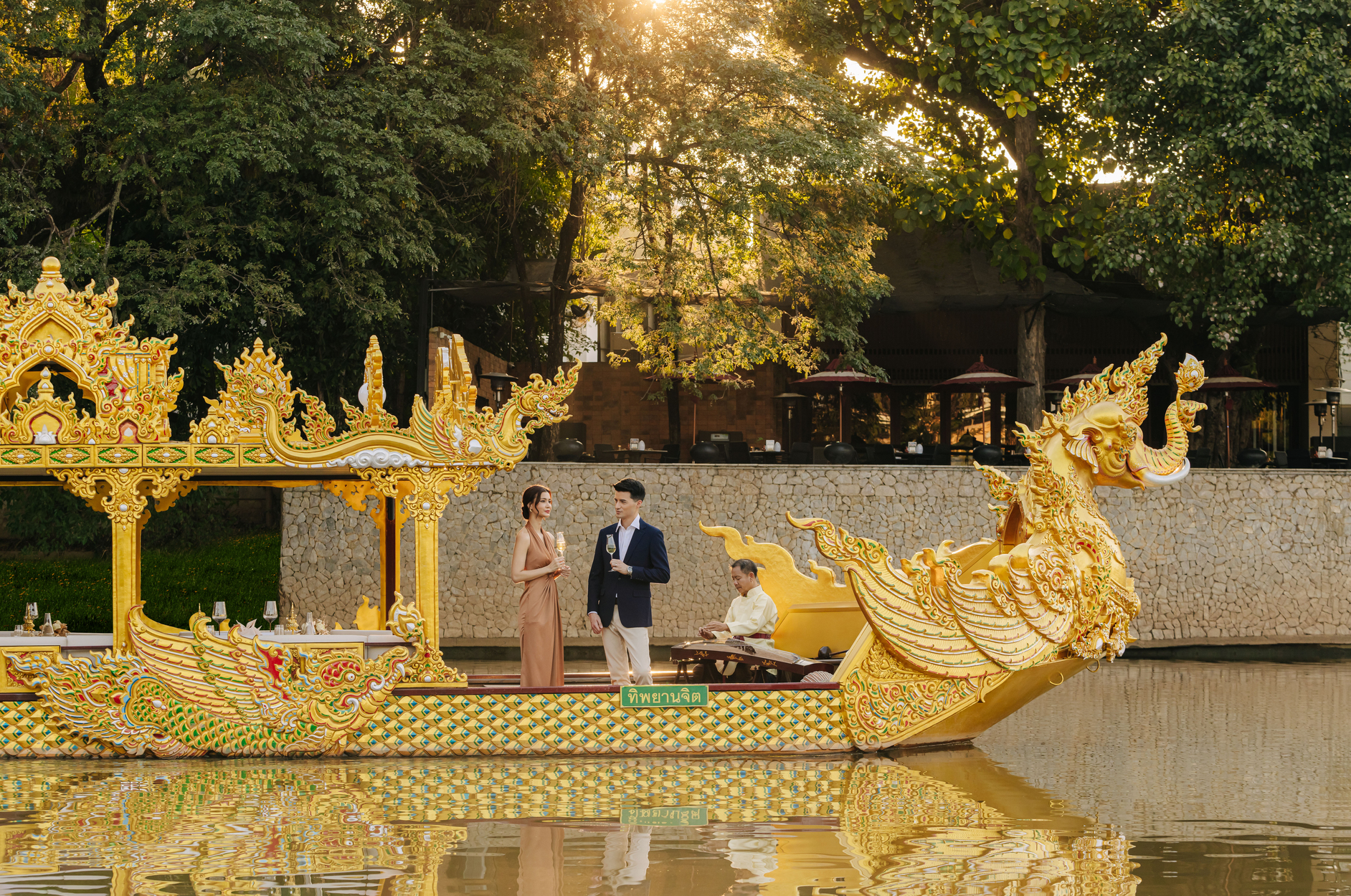 JAO Ping River Cruise at Anantara Chiang Mai Resort 7 Dinner Courses for 1 Person (Dibba Yana Chitta Dinner Cruise)