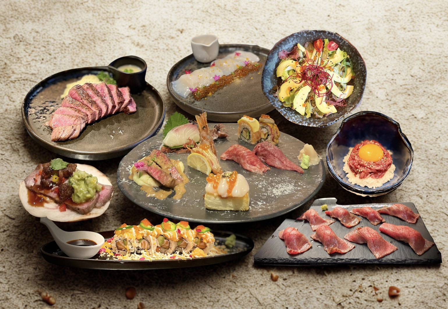 Killing Time Wagyu and Japanese glass Sharing Set for 2 People