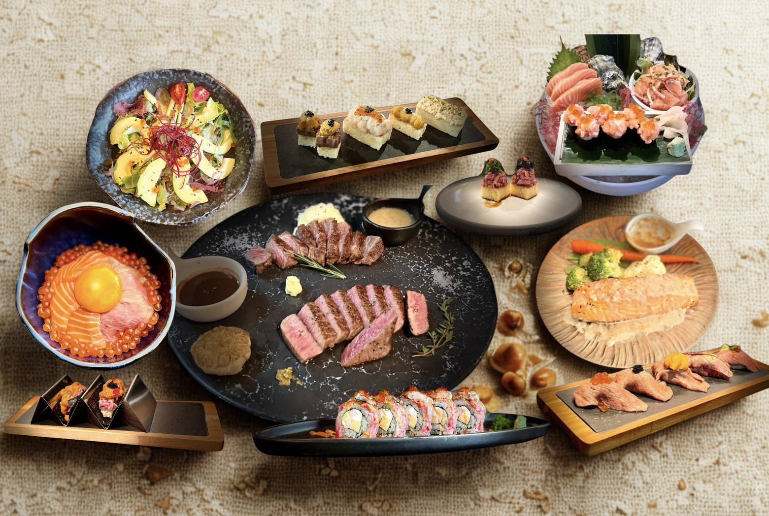 Killing Time Wagyu and Japanese glass Sharing Set for 3 People
