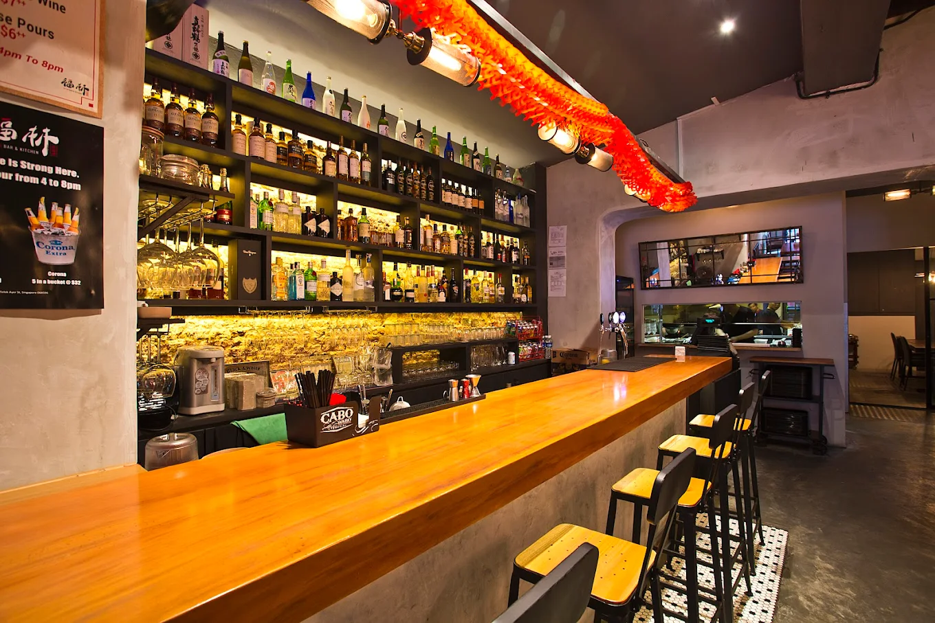 Fu Lin Bar & Kitchen (Telok Ayer) Sip & Dine for 2 People