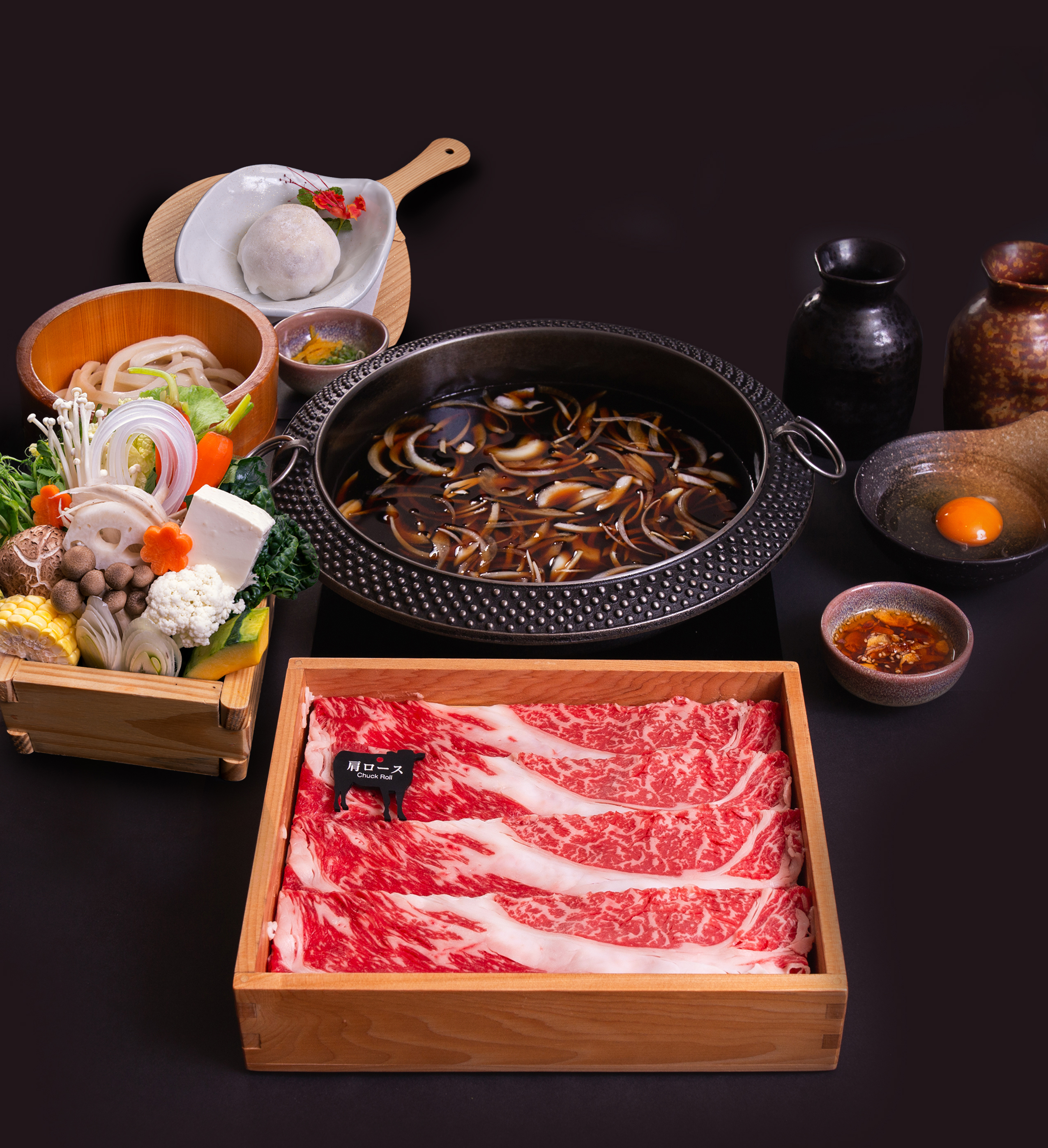 Nabezo Premium X-Wagyu Japanese F1 Beef (Chuck Roll) Set for 1 Person