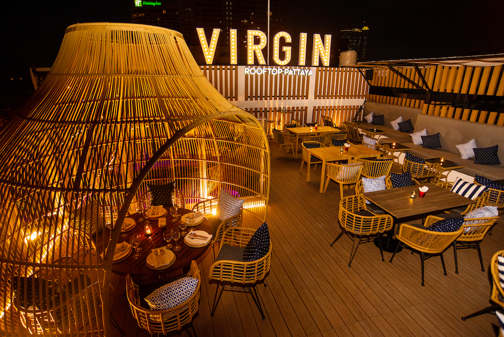 Virgin Rooftop (Pattaya) 2 Dishes + 2 Alcoholic Drinks 