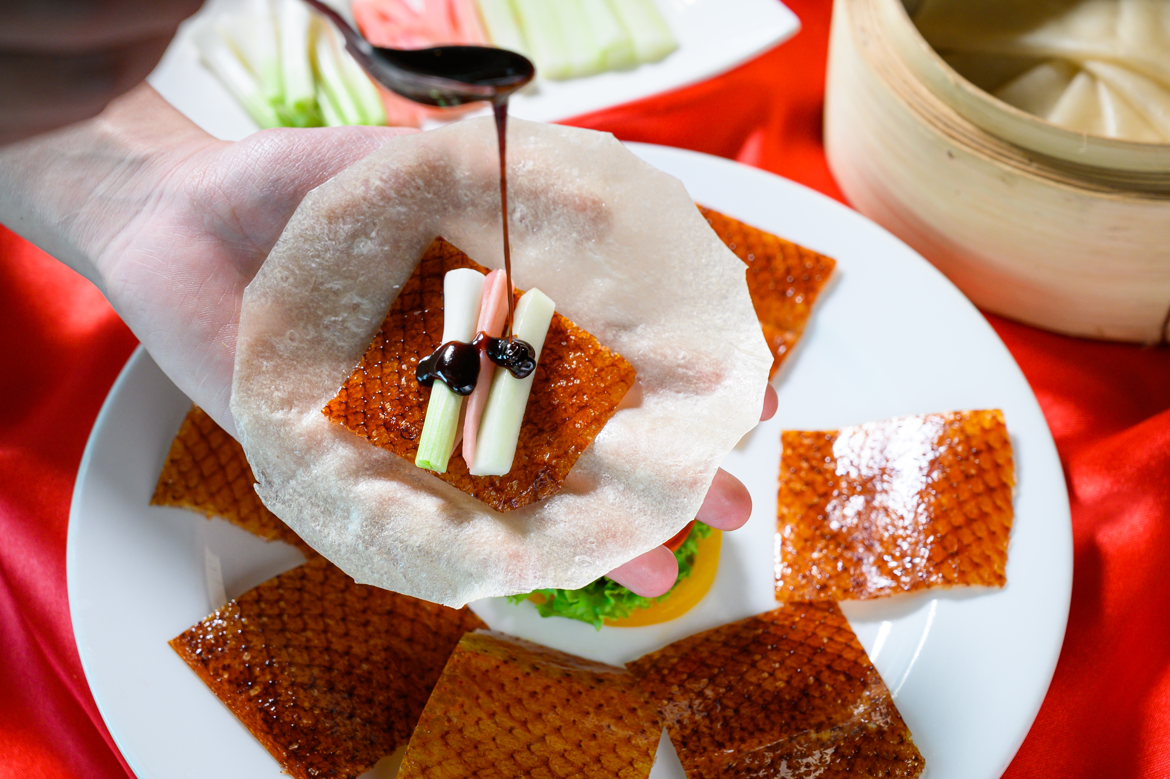 The Emperor Montien Riverside Hotel Peking Duck Set (Whole Duck with Pancakes & Condiments)