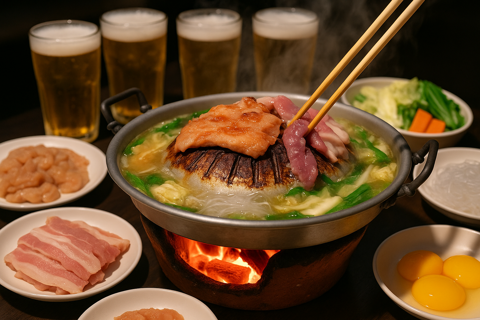 Rooftop Pool Bar @Hotel Royal Bangkok Mookrata set with 4 Glasses of Beer for 2 People 