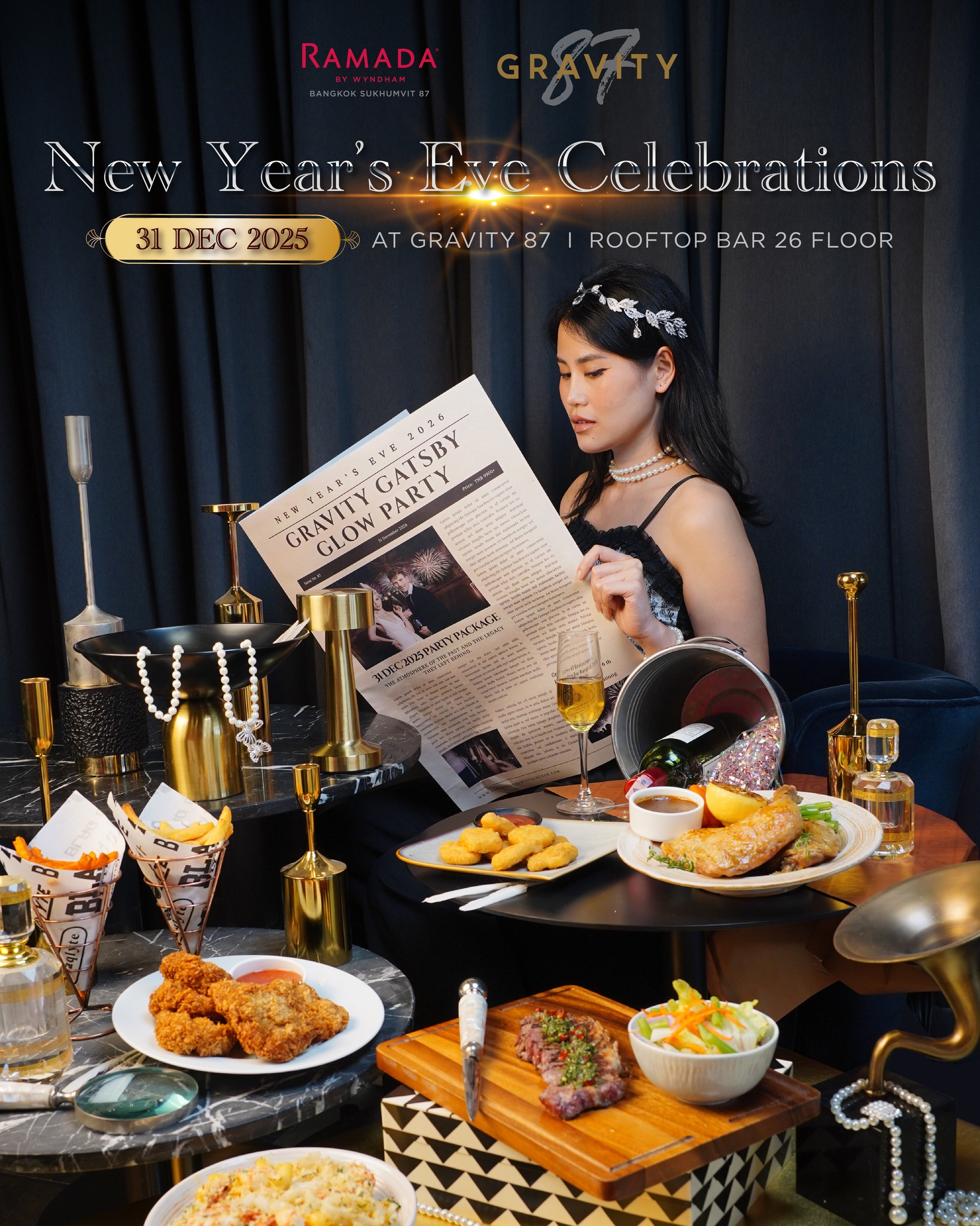 Gravity 87 Rooftop Lounge At Ramada Bangkok Sukhumvit 87 𝗖𝗼𝘂𝗻𝘁𝗱𝗼𝘄𝗻 𝗣𝗮𝗰𝗸𝗮𝗴𝗲 (31 December)