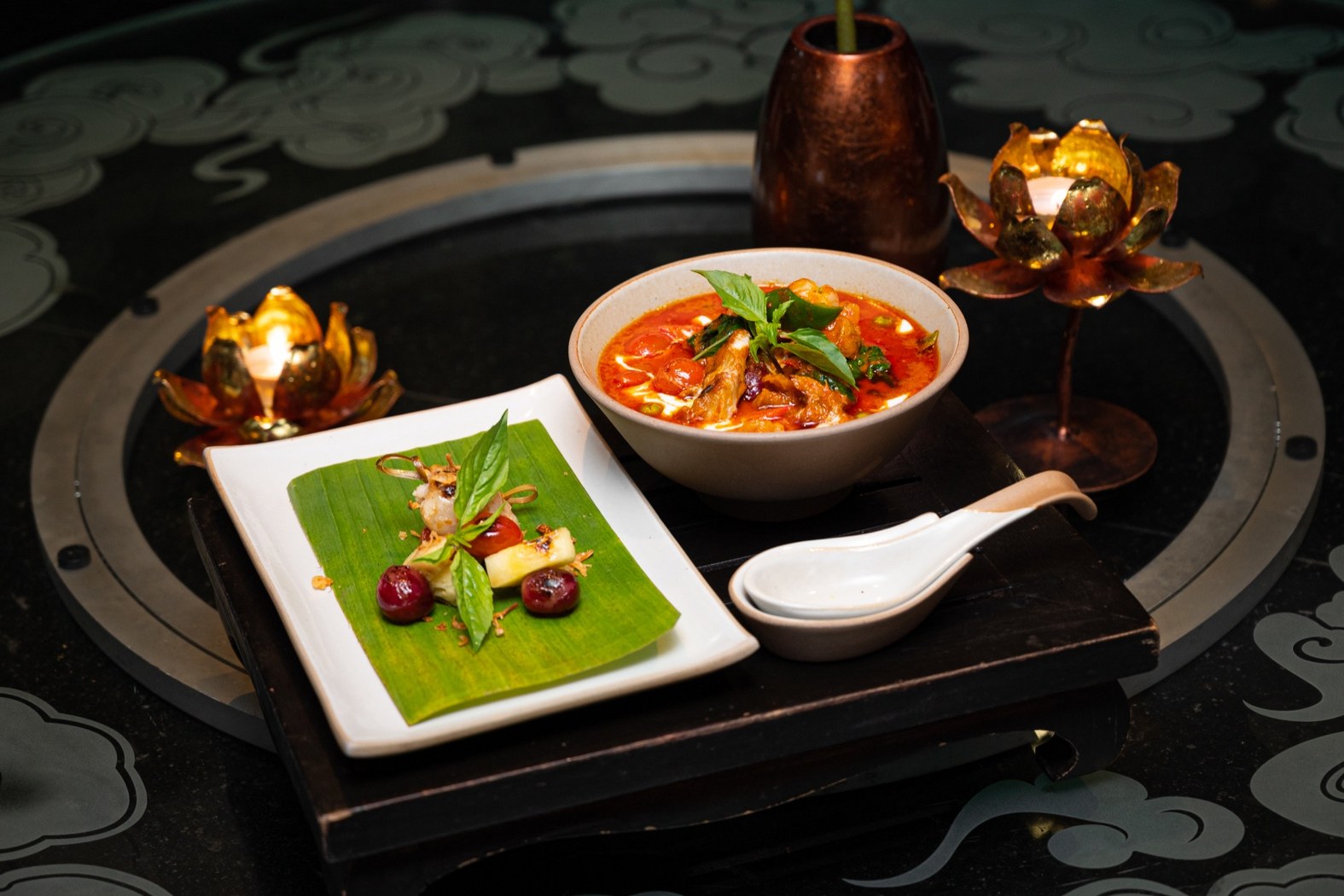 Saffron Contemporary Thai Signature Rooftop Banyan Tree Bangkok Choose 4 Dishes for 2 Persons [Premium menu]