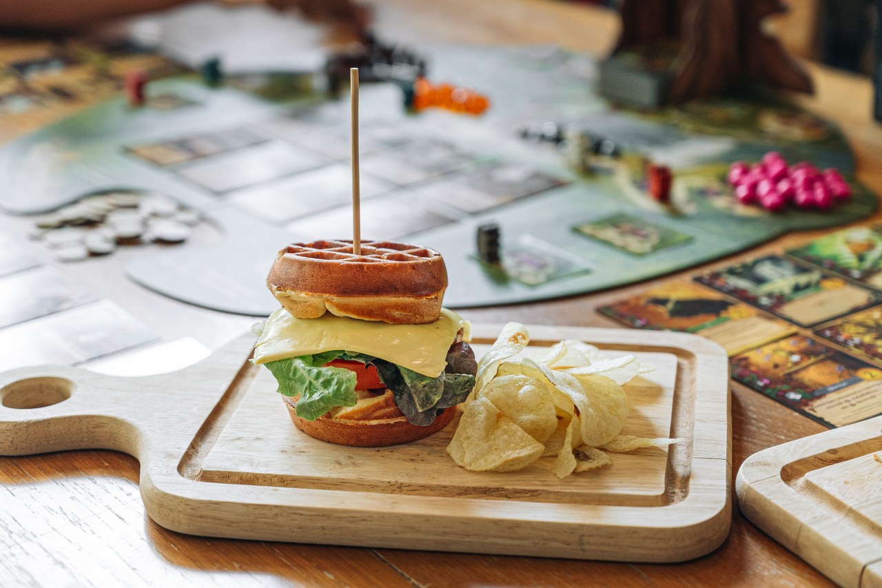 More Than a Game Cafe New: Board Game choose 2 Dishes w/ 3 Drinks (Weekend)