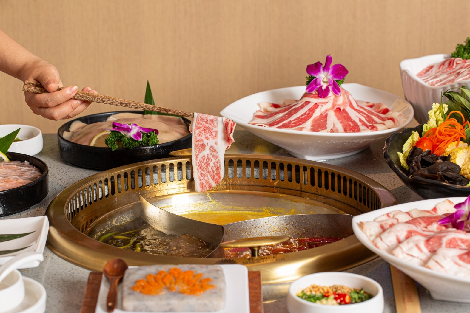 Flower Mala Hotpot Premium Set for 3 People