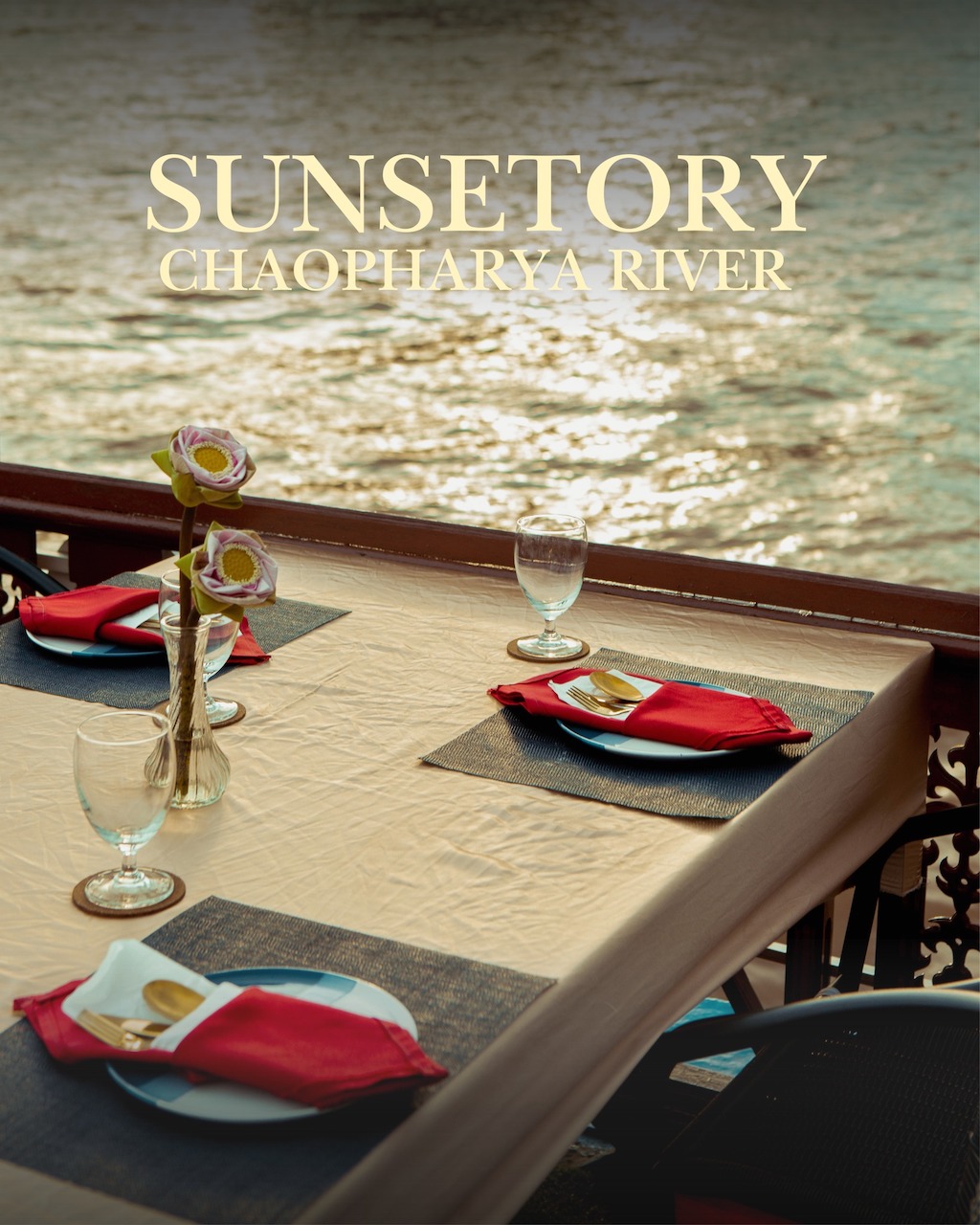 Sunsetory Chao Phraya River Individual l Thai Cuisine Dinner Set C (3 Days In advanced)
